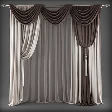 Curtain 3d Model In 2020 Curtains Elegant Curtains Curtain Designs