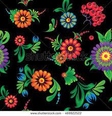 Abstract Seamless Flowers Pattern For Girl Ukrainian National Wallpaper Traditional Motives Ethn Bedside Lamps Shades Antique Lamp Shades Modern Lamp Shades