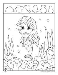 Mermaid Hidden Pictures Activity Boyama Sayfalari Faaliyetler Boyama Kitaplari