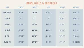 toddler vest measurements chart life is good toddler