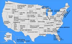 Topographic map of the contiguous united states. I Asked My Girlfriend Who Lives In Europe To Fill In A Map Of The Usa These Are The Results Funny
