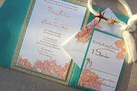 Destination Wedding Invitations Tiffany Blue Wedding Invitation Orange Wedding Invitations Fun Wedding Invitations