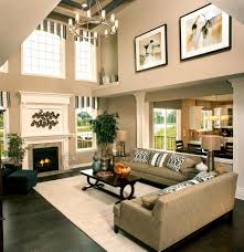 Breaking Up A Two Story Wall High Ceiling Living Room Family Room Decorating Family Room Design