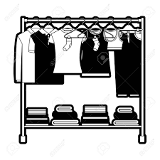 Explore and download free hd png images, and transparent images Black Sections Silhouette Of Clothes Rack With T Shirts And Pants On Hangers And Fold Clothes On Bottom Vector Illustration Royalty Free Cliparts Vectors And Stock Illustration Image 84677350