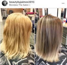 Color Correction From Brassy Blonde To Natural Blonde Bayalage Blonde Color Correction Brassy Blonde Hair Styles