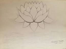 To add complexity, draw a second layer of petals around the first, then add 2 or 3 curved lines to the tip and base of each petal. Lotus Flower Drawing By Nikoletta Szabo Saatchi Art