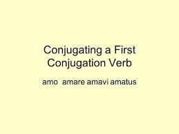Conjugating A First Conjugation Verb Verb Mood Synopsis