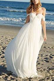 Flowy Off The Shoulder Chiffon Beach Simple Long Pleated Wedding Dress Pleated Wedding Dresses Romantic Bohemian Wedding Dresses Beach Wedding Dress