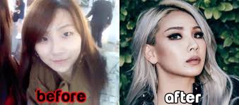 korean star before and after makeup