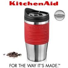 This hydro flask wide mouth travel coffee mug is designed for fitting under maximum coffee brewing systems. Kitchenaid Thermal Travel Mug 540 Ml Empire Red Cookfunky