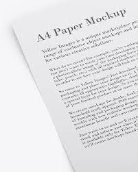 Download the best free a4 paper mockup psd template for your next branding & promotion project. A4 Paper Mockup In Stationery Mockups On Yellow Images Object Mockups