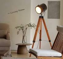 Zompoo Industrial Tripod Round Floor Lamp for Living Room ...