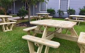 Concrete outdoor furniture concrete porch concrete table concrete sculpture painting concrete concrete art outdoor tables outdoor decor picnic tables. Heavy Duty Picnic Tables By Tree Climber Creations Houston Furniture In Houston Tx Alignable