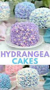 Hydrangea Cakes Gorgeous Miniature Cakes That Look Like Hydrangea Flowers The Perfect Vanilla Cake For Spring Or E Desserts Perfect Vanilla Cake Cake Designs