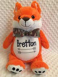 Gigiskidscreations Is It Excited To Share This Item From My Etsy Shop Fox Stuffed Anim Personalized Stuffed Animals Fox Stuffed Animal Monogramed Baby Gifts