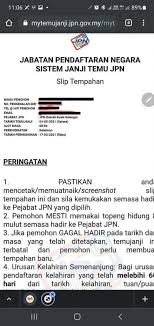 Permohonan kad sihat johor 2021 online (borang). Permohonan Semakan Temujanji Jpn Online Myjanjitemu Jpn