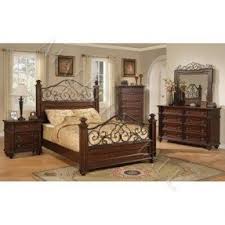 Wood And Wrought Iron Bedroom Sets Ideas On Foter Great solution for bedroom, teenager's room this unique bedroom set is composed of the large bed and monochromatic brown wooden furniture design.