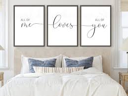 And there are so many options with macrame in terms of style, shape, size and even colour. All Of Me Loves All Of You Digital Print Set Of 3 Above Bed Etsy In 2021 Bedroom Wall Decor Above Bed Master Bedroom Wall Decor Above Bed Decor