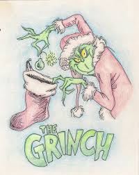 Original 8x10 How The Grinch Stole Christmas By Undergroundartwork Risunki Grinch