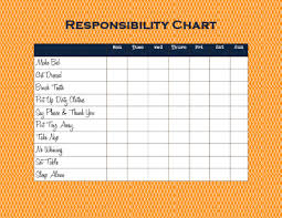 responsibility chart for 4 year old free printable