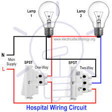 As no starter is used in the case of electronic ballast application, the wiring diagram is slightly different. Hospital Wiring Circuit For Light Control Using Switches