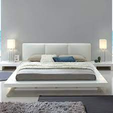 White platform bed frame king. Furniture Of America Christie King Platform Bed In White Cm7550ek