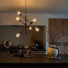 Going for an industrial look? Industrial Hanging Lamp Black 6 Lights Sydney Lampandlight