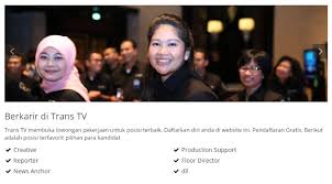 Padang loker february 07, 2020. 5 Lowongan Kerja Trans Tv Terbaru 2020 Transmedia Job Fair Lowongan Kerja 2020 Lulusan Smk Lulusan Sma Smp