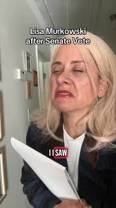 Actual footage of spineless Lisa Murkowski after passing the Big Ugly Bill  in the Senate.