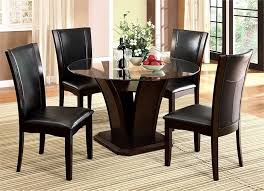 54 Manhattan Round Glass Table With Chairs Glass Round Dining Table Round Dining Table Dining Table Chairs
