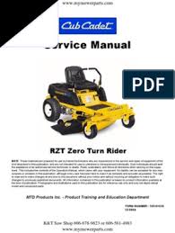 If there is too much tension on the belt for it to be easily removed from the electric pto clutch, carefully insert warning! Cub Cadet Rzt Series Zero Turn Service Repair Manual Switch Belt Mechanical