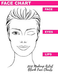 2018 makeup artist blank face charts eye make up chart