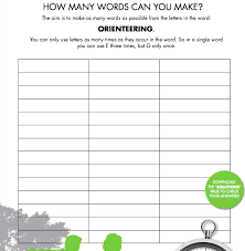 How Many Words Can You Make From The Word Orienteering Http Www Wa Orienteering Asn Au Images Schools Activitypages 6 Words Words Word Games Single Words
