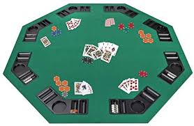 Smartxchoices 48 Folding Poker Table Top Octagon Layout 8 Players Casino Games Texas Hold Em Blackjack Gambling Poker Mat Cover With Cup Holders Carrying Case Family Game Amazon Sg Sports Fitness