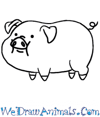 Includes free printable pdf, drawing tips and materials list. How To Draw A Cute Pig