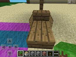 Cool Minecraft Lounge Chair Wooden Stairs Wooden Slab And Signs On The Sides Cool Minecraft Creations Minecraft Beach Cool Minecraft