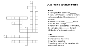 Atoms are the fundamental building blocks of matter and are key concept: Atomic Structure Crossword Puzzle With Answers Teaching Resources