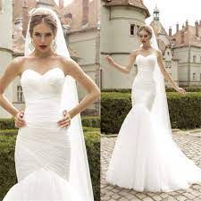 Thousands of mermaid wedding dresses for sale. New Arrival Ruched Tulle Mermaid Wedding Dress Lace Up White Ivory Marry Dresses Bridal Dresses Hot Sale Vestido De Festa Curto Www Youbuyitall Com
