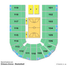 56 clean orleans arena seating chart map