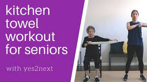dish towel workout in a chair for seniors elderly and anyone with limit workout videos core workout workout
