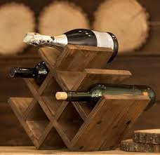 Wooden Wine Rack Wood Wine Holder Rustic Wine Rack Wine Etsy In 2020 Wood Wine Holder Rustic Wine Racks Oak Wine Rack