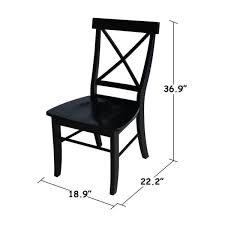 International Concepts Black Wood X Back Dining Chair Set Of 2 C46 613p The Home Depot