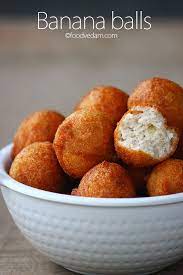 Banana Balls Recipe Fried Banana Balls Recipe For Kids Foodvedam Recipe Banana Ball Recipe Banana Snacks Banana Recipes Indian