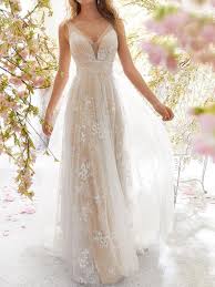 Wer für den traum in weiß nicht zuviel geld. Weiss Mesh Spitze Pailletten V Ausschnitt Ruckenfreies Party Maxikleid Tullkleid Hochzeitskleider Maxikleider Kleider