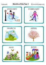 english vocabulary months in a year learning for kids flashcards spanish alphabet printable