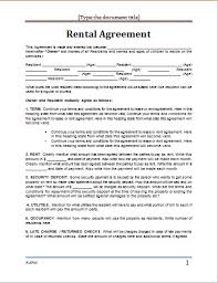 In some cases, the tenancy agreement could also capture the issue of subletting any part of the building and other things like keeping pet and keeping gardens. Ms Word Rental Agreement Template Word Document Templates