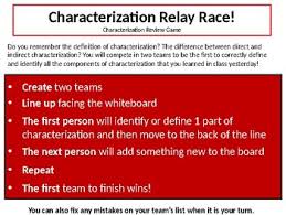 Set the relay_no variable to true for. Characterization Relay Race By Semicolon Learning Tpt