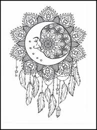 Dreamcatcher to print and color : Dreamcatcher 29 Printable Coloring Pages For Kids Moon Coloring Pages Dream Catcher Coloring Pages Mandala Coloring Pages