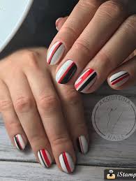 Black And White Striped Nails 55 Stripes Nail Art Ideas With Images Tape Nail Art Striped Nails Nail Art Stripes