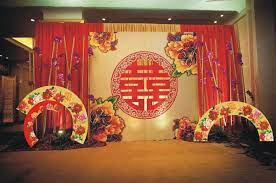 Traditional Chinese Wedding Stage Set Up Chinese Wedding Decor Chinese Wedding Traditional Chinese Wedding